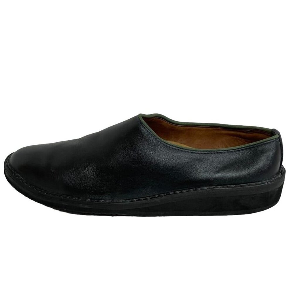 Soft Leather Slip‎ On Mules Black Women's Size 9.5
